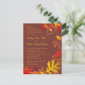 Voorbeeld uitnodiging - Herfst bruiloft Briefkaart (Staand voorkant)