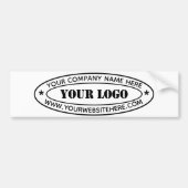 Voorbeeld van aangepaste Business Logo Text Bumper Bumpersticker (Voorkant)