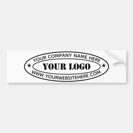 Voorbeeld van aangepaste Business Logo Text Bumper Bumpersticker (Voorkant)