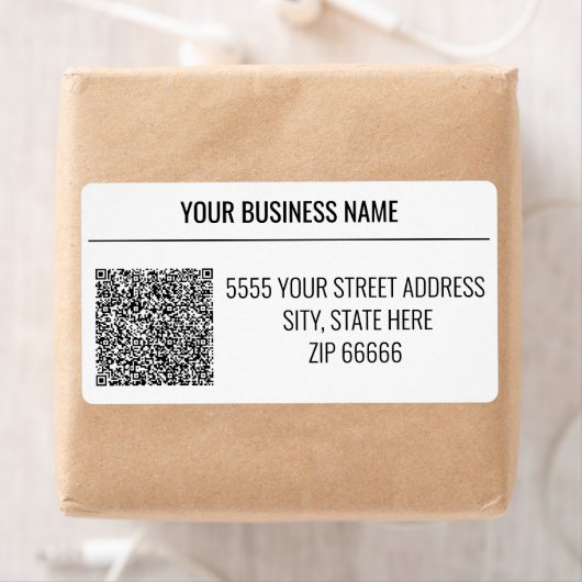 Voorbeeld van aangepaste QR-code-Adresetiketten Etiket (Insitu)