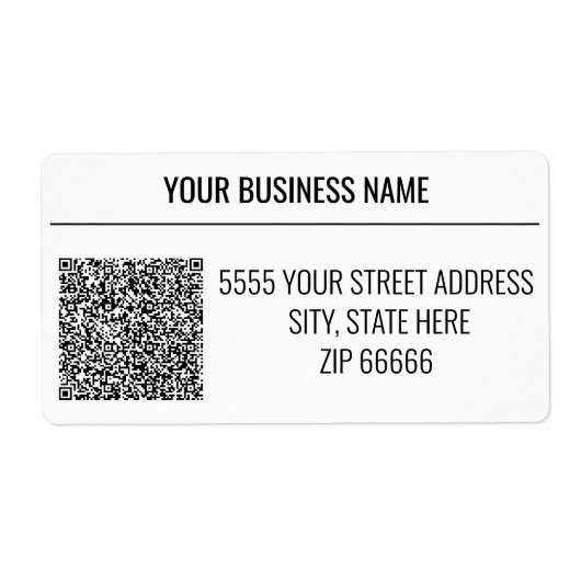 Voorbeeld van aangepaste QR-code-Adresetiketten Etiket (Voorkant)