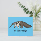 Voorbeeld van anteater happy cartoon briefkaart (Staand voorkant)