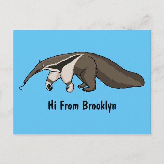 Voorbeeld van anteater happy cartoon briefkaart (Voorkant)