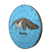 Voorbeeld van anteater happy cartoon dartbord (Voorkant Rechts)
