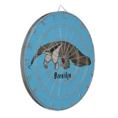 Voorbeeld van anteater happy cartoon dartbord (Voorkant Links)