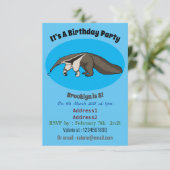 Voorbeeld van anteater happy cartoon kaart (Staand voorkant)