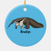 Voorbeeld van anteater happy cartoon keramisch ornament (Achterkant)