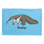 Voorbeeld van anteater happy cartoon kussensloop (Achterkant)
