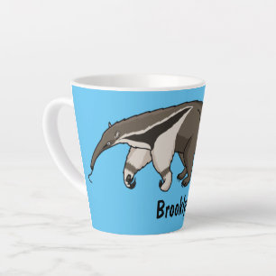 Voorbeeld van anteater happy cartoon latte mok