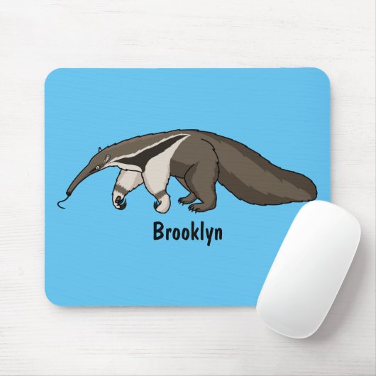 Voorbeeld van anteater happy cartoon muismat (Met muis)
