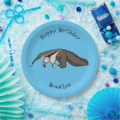 Voorbeeld van anteater happy cartoon papieren bordje (Feest)
