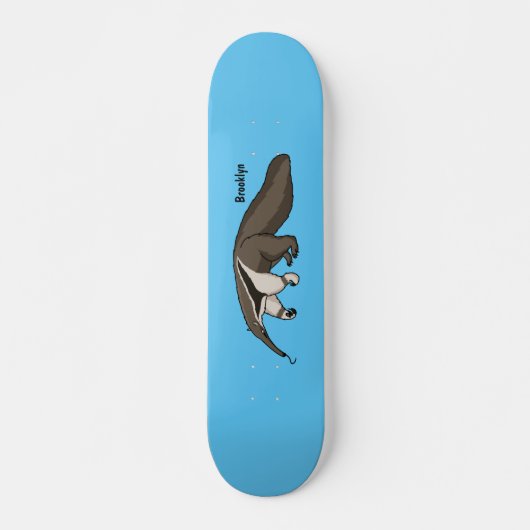 Voorbeeld van anteater happy cartoon persoonlijk skateboard (Voorkant)