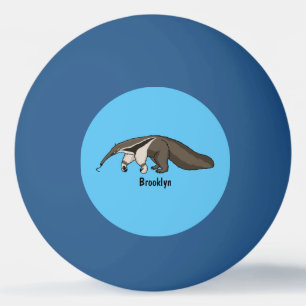 Voorbeeld van anteater happy cartoon pingpongbal