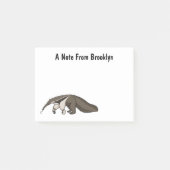 Voorbeeld van anteater happy cartoon post-it® notes (Voorkant)