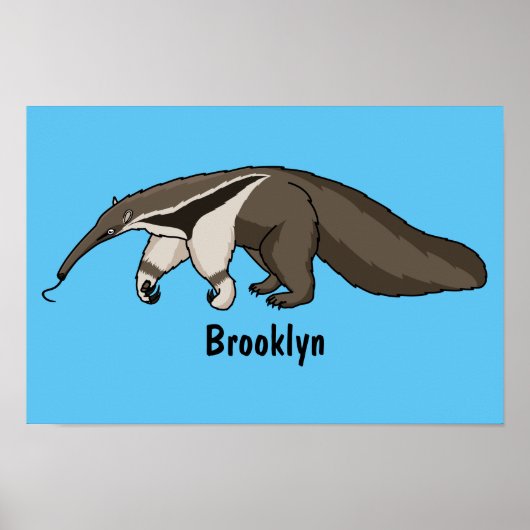 Voorbeeld van anteater happy cartoon poster (Voorkant)