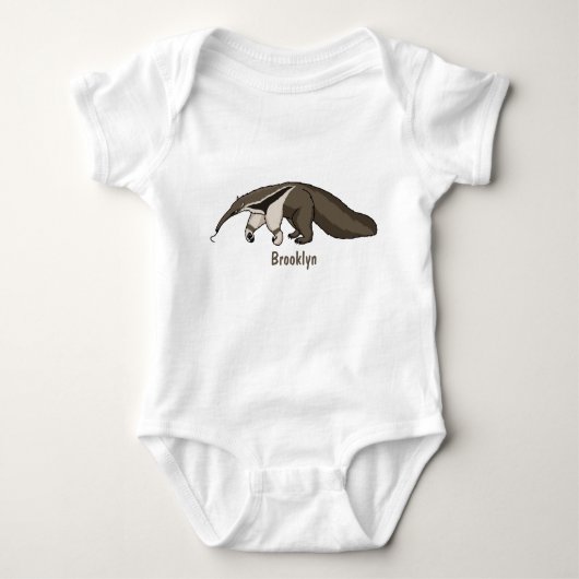 Voorbeeld van anteater happy cartoon romper (Voorkant)