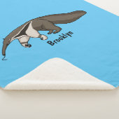Voorbeeld van anteater happy cartoon sherpa deken (3/4)