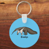 Voorbeeld van anteater happy cartoon sleutelhanger (Voorkant)