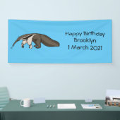 Voorbeeld van anteater happy cartoon spandoek (Beurs)