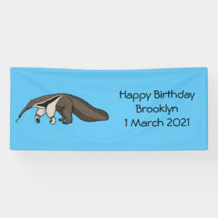 Voorbeeld van anteater happy cartoon spandoek