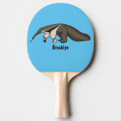 Voorbeeld van anteater happy cartoon tafeltennisbatje (Achterkant)