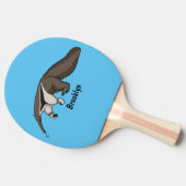 Voorbeeld van anteater happy cartoon tafeltennisbatje (Zijkant)