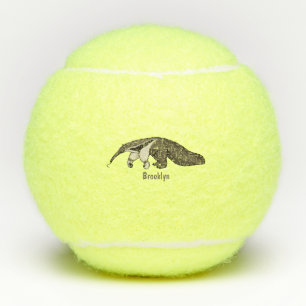 Voorbeeld van anteater happy cartoon tennisballen
