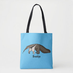 Voorbeeld van anteater happy cartoon tote bag