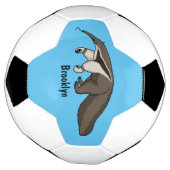 Voorbeeld van anteater happy cartoon voetbal (Gedraaid)