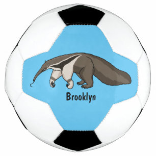 Voorbeeld van anteater happy cartoon voetbal