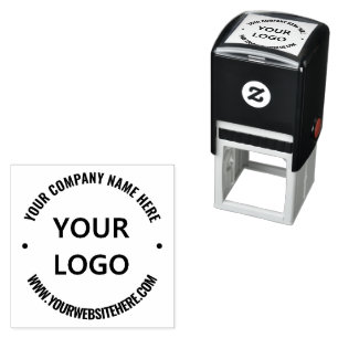 Voorbeeld van Business Logo Name-website-stempel Zelfinktende Stempel