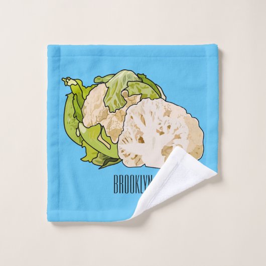 Voorbeeld van cartoon met bloemkool bad handdoek (Wasdoekje)