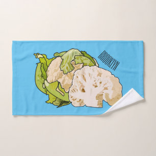 Voorbeeld van cartoon met bloemkool bad handdoek