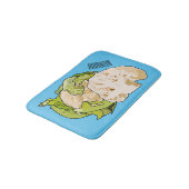 Voorbeeld van cartoon met bloemkool badmat (Gekanteld)