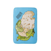 Voorbeeld van cartoon met bloemkool badmat (Voorkant Verticaal)