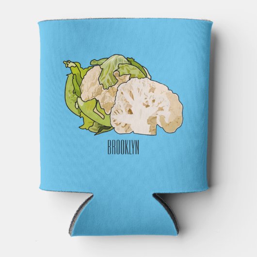 Voorbeeld van cartoon met bloemkool blikjeskoeler (Voorkant)