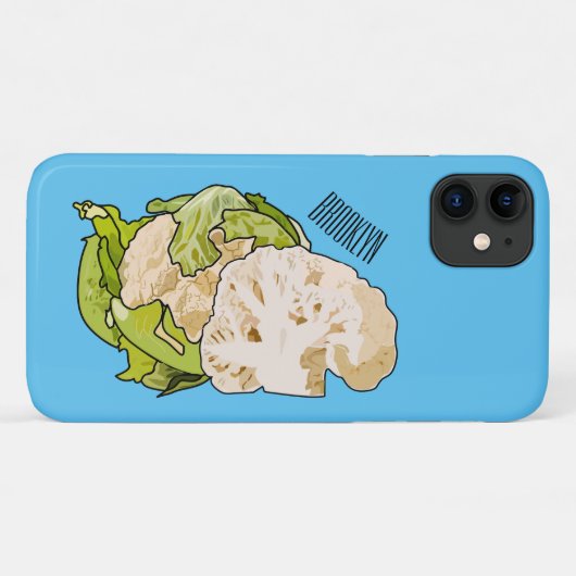 Voorbeeld van cartoon met bloemkool Case-Mate iPhone case (Achterkant (horizontaal))