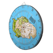 Voorbeeld van cartoon met bloemkool dartbord (Voorkant Rechts)