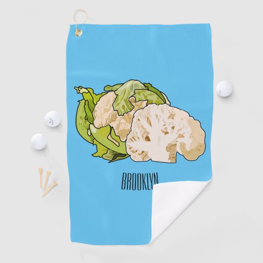 Voorbeeld van cartoon met bloemkool golfhanddoek