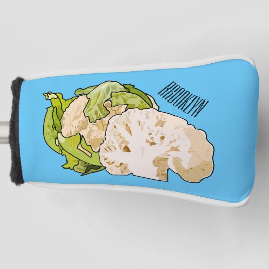 Voorbeeld van cartoon met bloemkool golfheadcover (Voorkant)