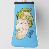 Voorbeeld van cartoon met bloemkool golfheadcover (Draai 90)