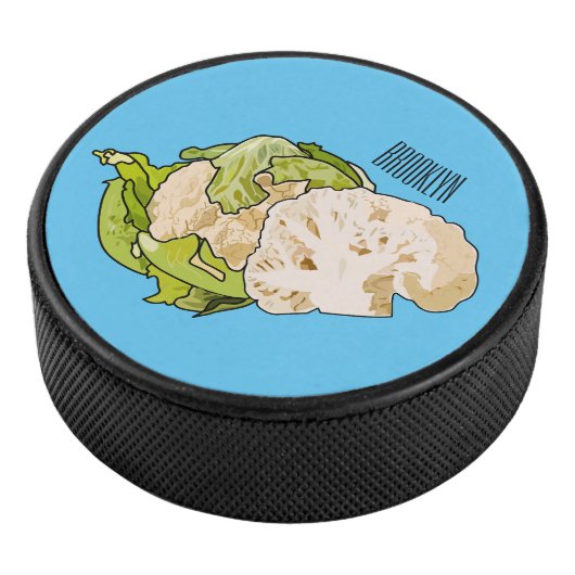 Voorbeeld van cartoon met bloemkool hockey puck (3/4)