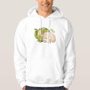 Voorbeeld van cartoon met bloemkool hoodie