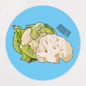 Voorbeeld van cartoon met bloemkool labels (Design 1)