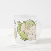 Voorbeeld van cartoon met bloemkool matglas koffiemok (Voorkant rechts)