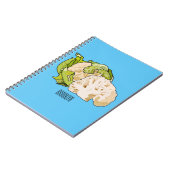 Voorbeeld van cartoon met bloemkool notitieboek (Linkerzijde)