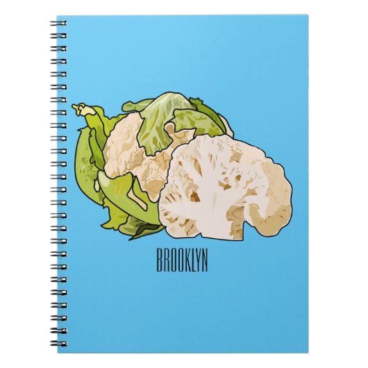 Voorbeeld van cartoon met bloemkool notitieboek (Voorkant)