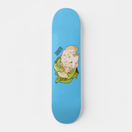 Voorbeeld van cartoon met bloemkool persoonlijk skateboard (Voorkant)