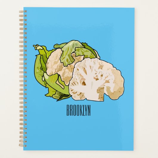 Voorbeeld van cartoon met bloemkool planner (Voorkant)