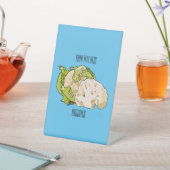 Voorbeeld van cartoon met bloemkool reclamebord met voetstuk (Insitu)